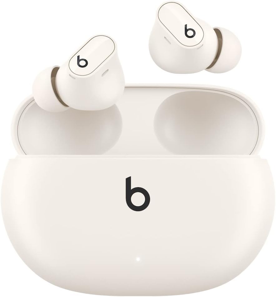Beats Studio Buds + | True Wireless Noise Cancelling Earbuds, Enhanced Apple & Android Compatibility, Built-in Microphone, Sweat Resistant Bluetooth Headphones, Spatial Audio - Black/Gold