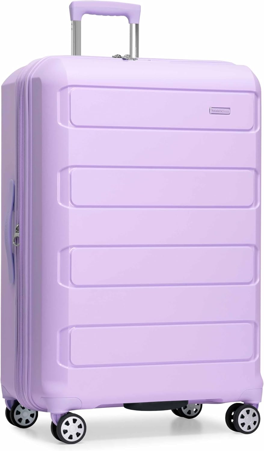Traveler's Choice Pagosa Hardshell Expandable Luggage with Spinner Wheels, Baby Blue, 22-Inch Carry-on