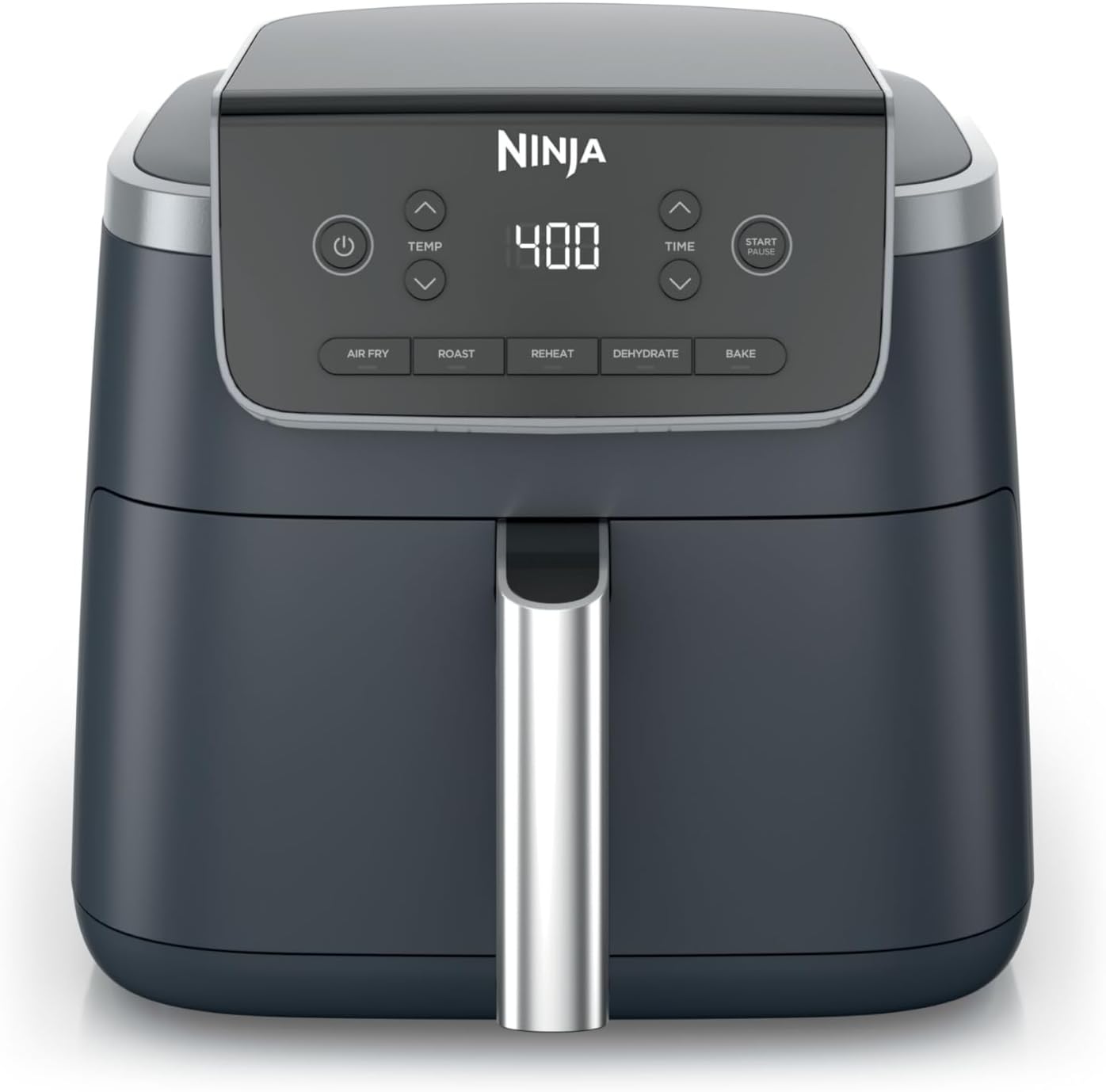 Ninja Air Fryer with Air Crisp | 5 QT Capacity fits up to 4lbs of Fries | 4-in-1 Pro Air Fry, Roast, Reheat, Dehydrate | 400°F Max Temp | 1750 Watts | W/Nonstick Basket & Crisper Plate | Grey | AF141