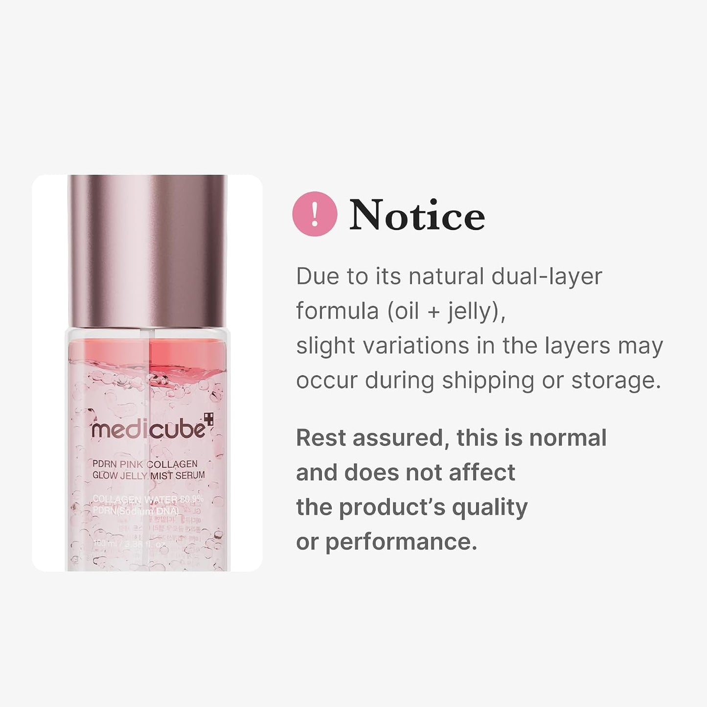 medicube Jelly Mist Serum with Pink PDRN Collagen | Dual-Texture Glow Spray with Niacinamide, Glutathione, Ceramide, Hyaluronic Acid | for Hydration, Radiance, Plump-Looking Skin | 2.02 fl.oz