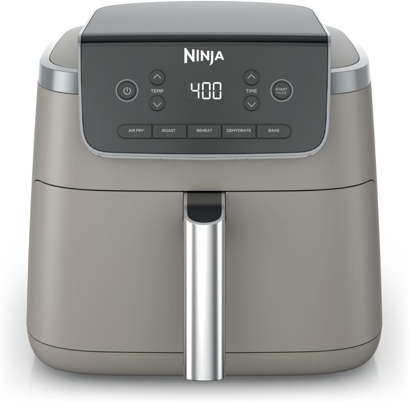 Ninja Air Fryer with Air Crisp | 5 QT Capacity fits up to 4lbs of Fries | 4-in-1 Pro Air Fry, Roast, Reheat, Dehydrate | 400°F Max Temp | 1750 Watts | W/Nonstick Basket & Crisper Plate | Grey | AF141