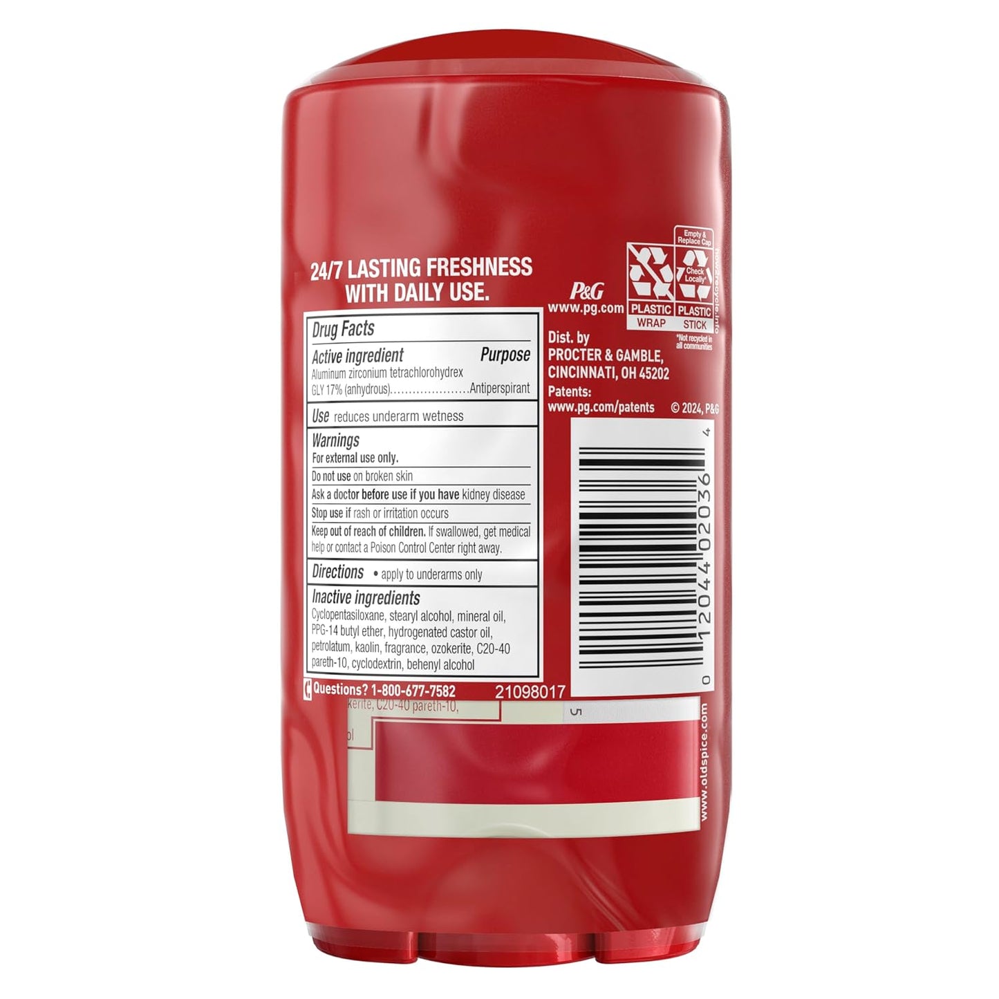 Old Spice Dry Feel Antiperspirant Deodorant for Men, 24/7 Sweat & Odor Protection, Gentle on Skin with Skin Conditioners, Dry Feel Stick, Fiji with Palm Tree + Coconut Scent, 2.6 oz (Pack of 2)