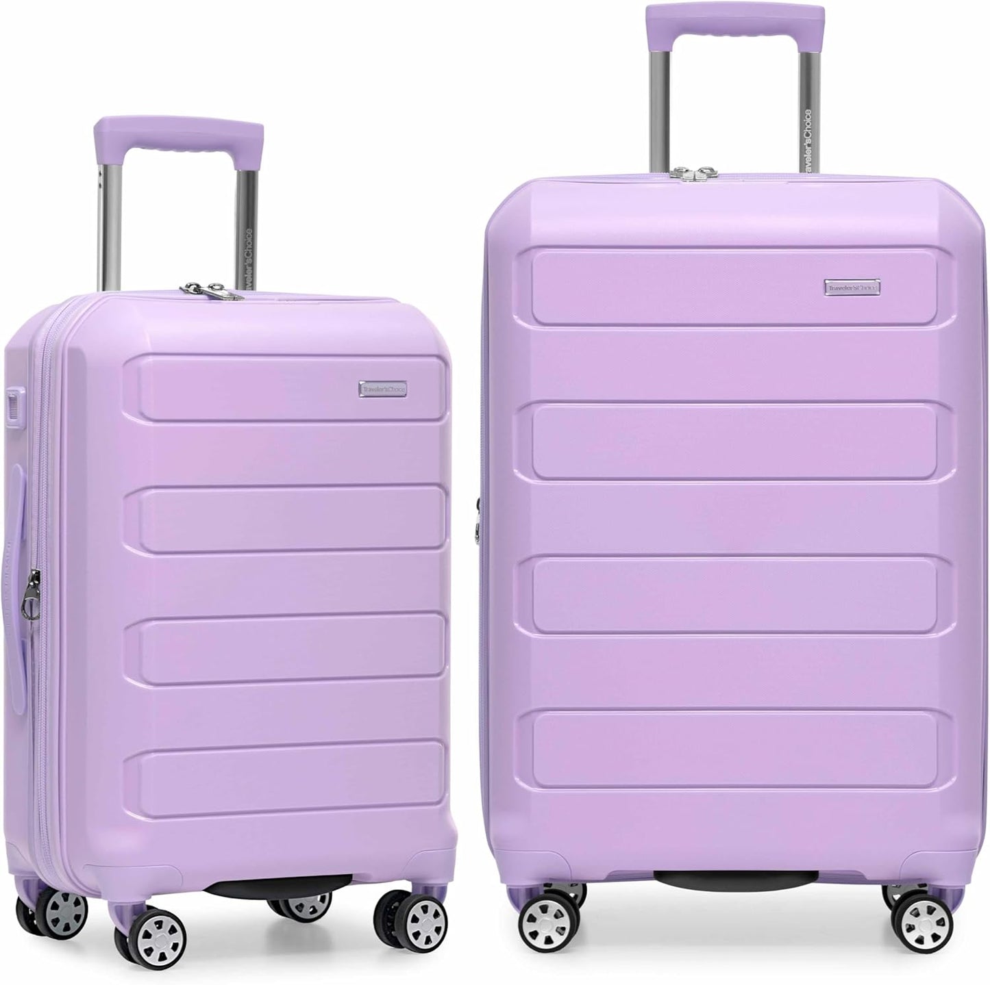 Traveler's Choice Pagosa Hardshell Expandable Luggage with Spinner Wheels, Baby Blue, 22-Inch Carry-on