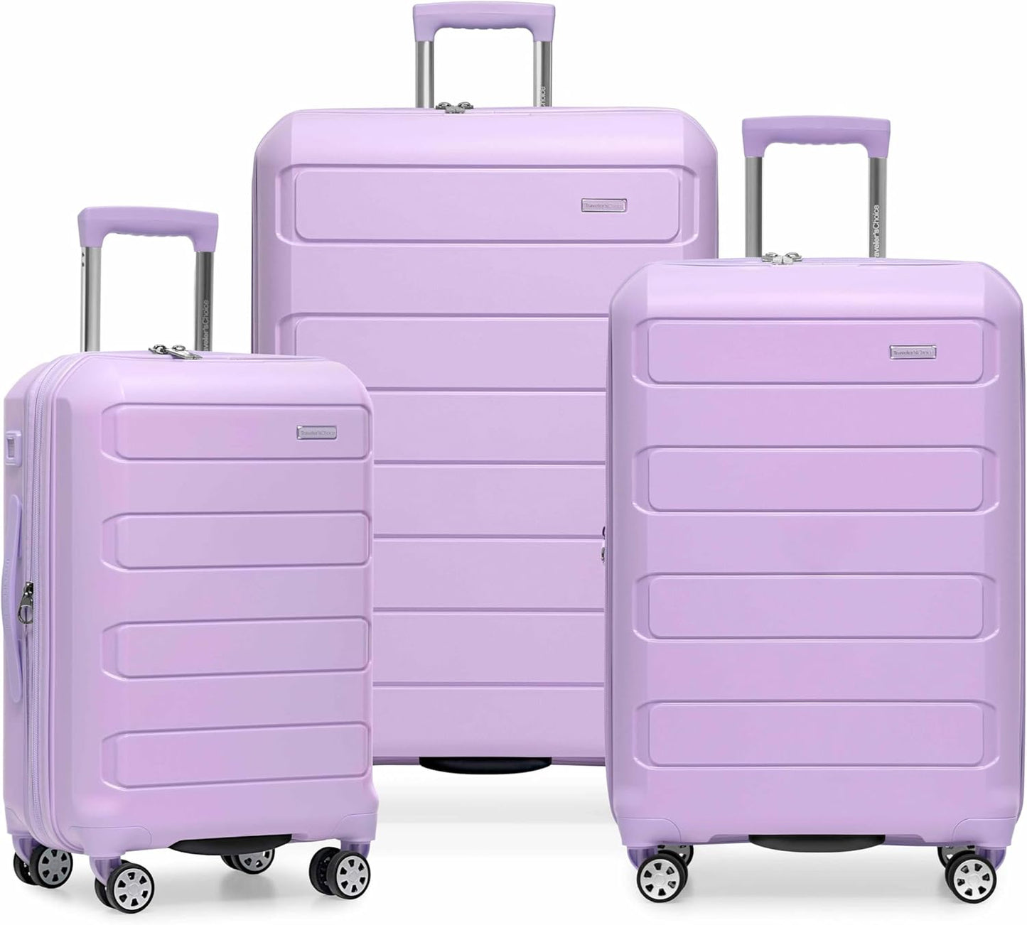 Traveler's Choice Pagosa Hardshell Expandable Luggage with Spinner Wheels, Baby Blue, 22-Inch Carry-on