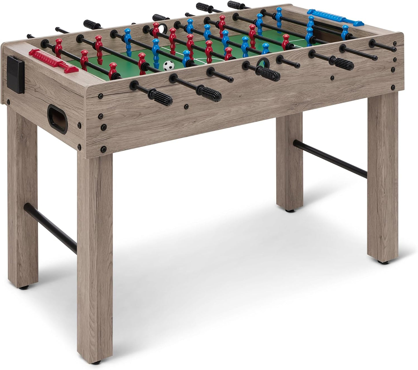 Amazon Basics 48-Inch Foosball Table Soccer Game Room Size with 4 Balls and 2 Cupholders, Oak
