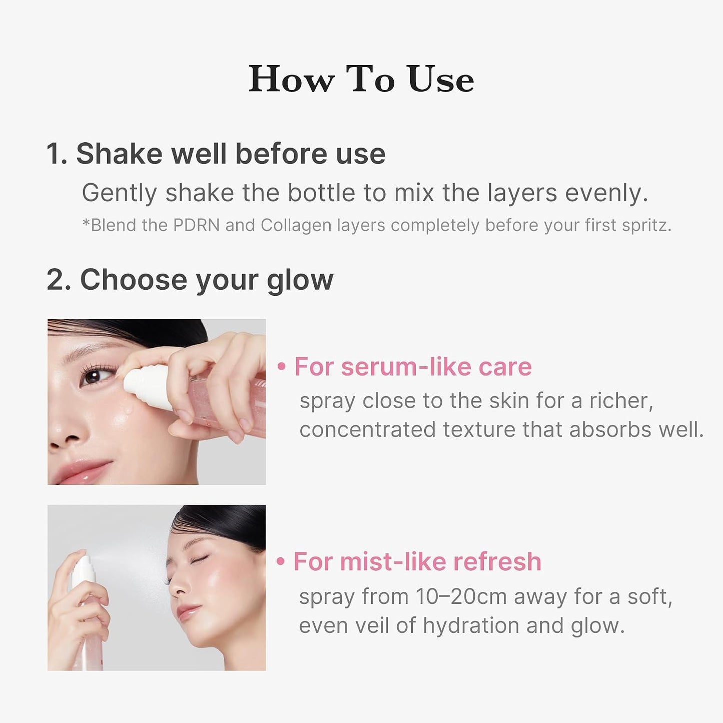 medicube Jelly Mist Serum with Pink PDRN Collagen | Dual-Texture Glow Spray with Niacinamide, Glutathione, Ceramide, Hyaluronic Acid | for Hydration, Radiance, Plump-Looking Skin | 2.02 fl.oz