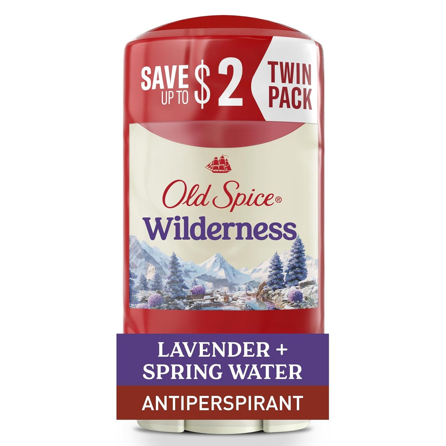 Old Spice Dry Feel Antiperspirant Deodorant for Men, 24/7 Sweat & Odor Protection, Gentle on Skin with Skin Conditioners, Dry Feel Stick, Fiji with Palm Tree + Coconut Scent, 2.6 oz (Pack of 2)