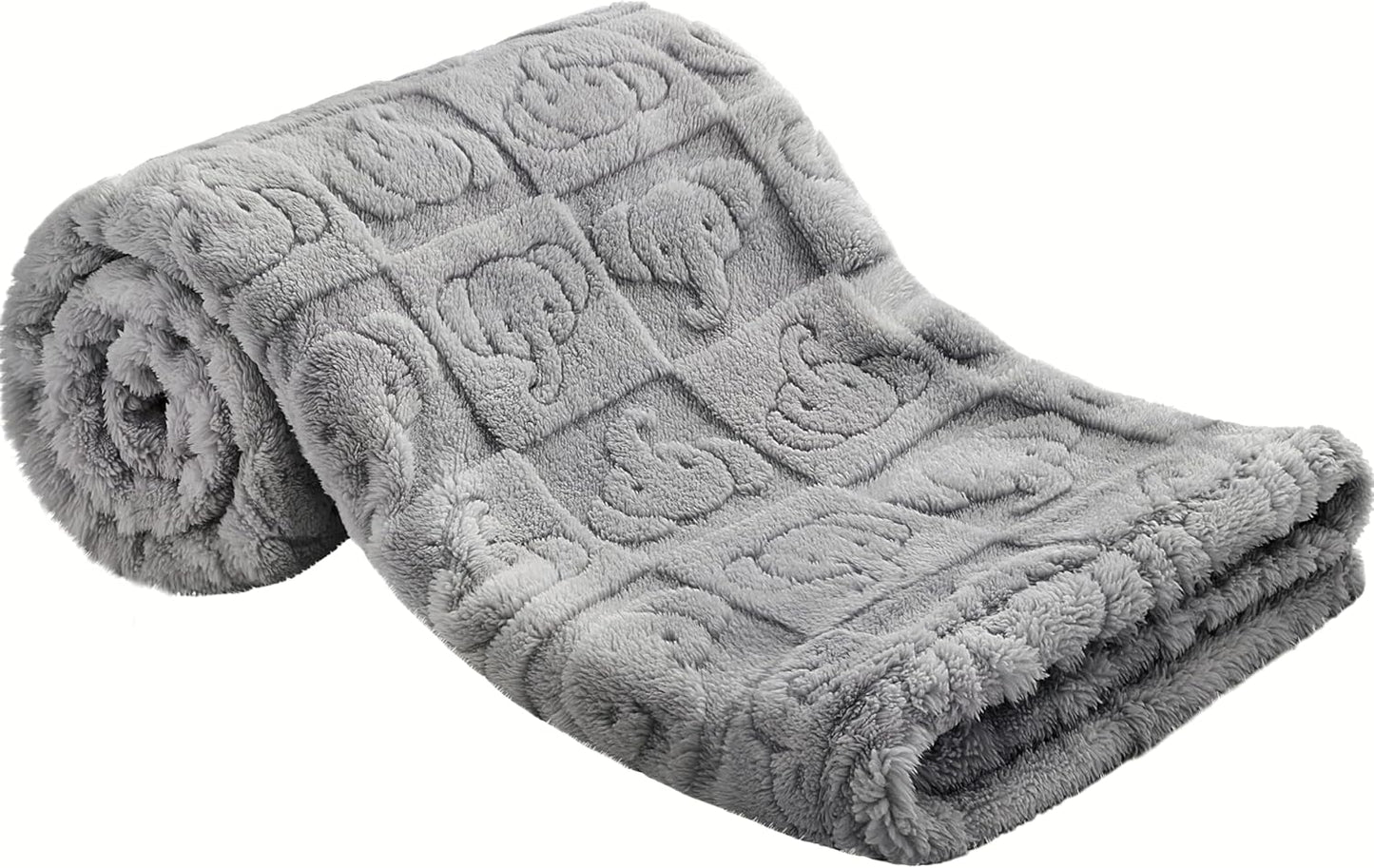 Pro Goleem Elephant Baby Boy Blanket, Soft Fleece Baby Blankets for Boys, 30" x 40" Blue Crib & Stroller Blanket for Newborns and Toddlers