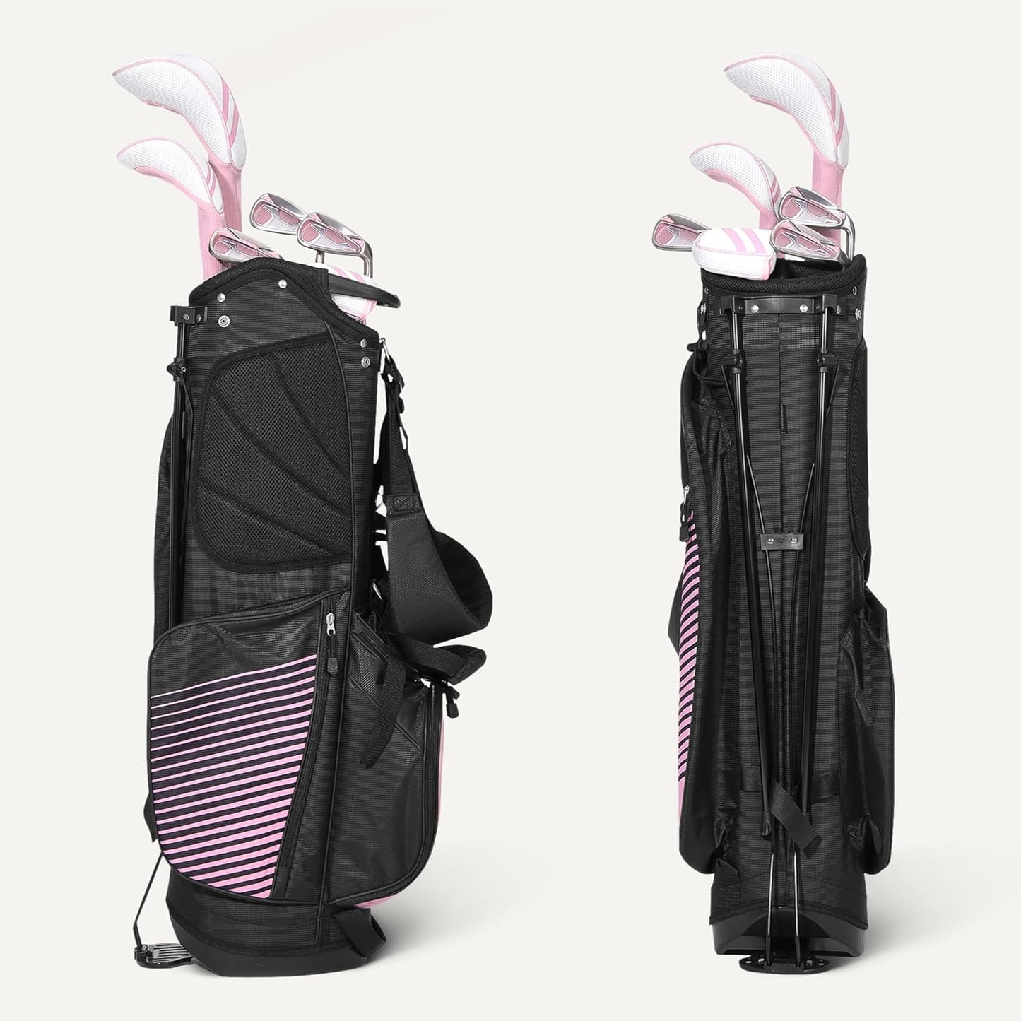 Amazon Basics Golf Club Set, 6- Piece with Stand Bag, Oversized Clubface, Low Center of Gravity
