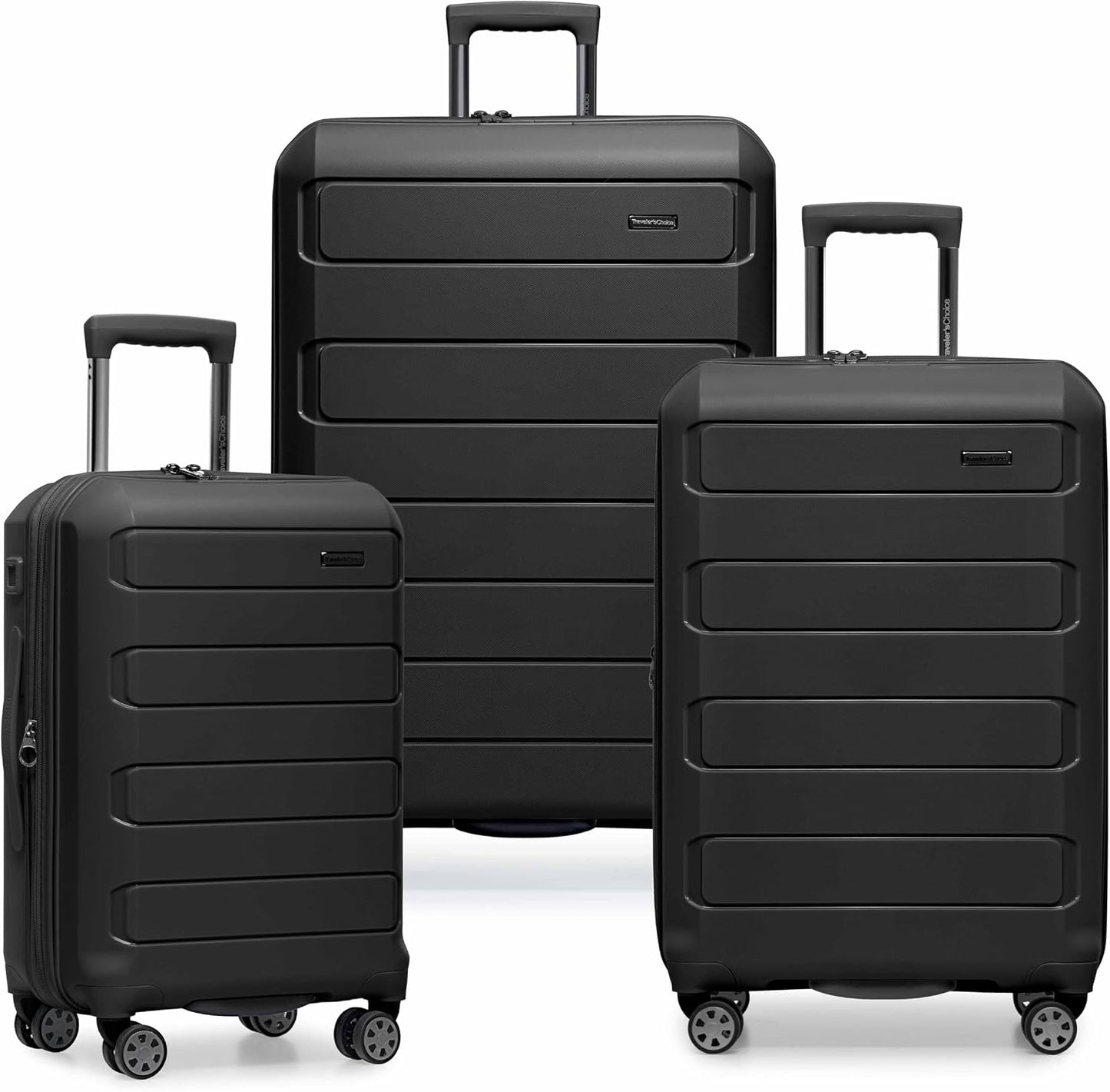 Traveler's Choice Pagosa Hardshell Expandable Luggage with Spinner Wheels, Baby Blue, 22-Inch Carry-on